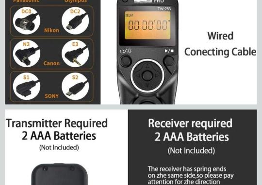 Pixel Pro TW-283 wireless timer remote control